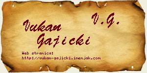 Vukan Gajicki vizit kartica